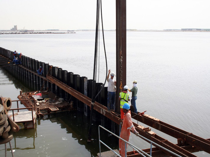 Traditional Sheet Pile Shoring System For Trench Protection