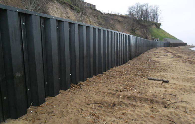 Sheet piling works