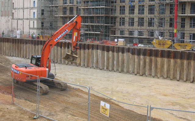 Permanent Sheet Pile Basement