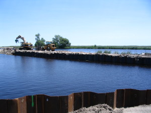 Breakwater Foundation Reinforced with Sheet Pile