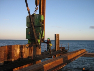Sheet piles in marine construction