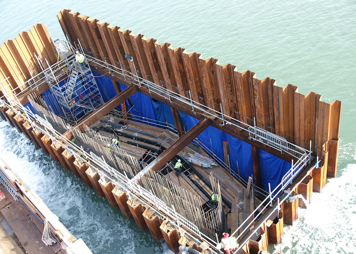 Sheet piles in construction