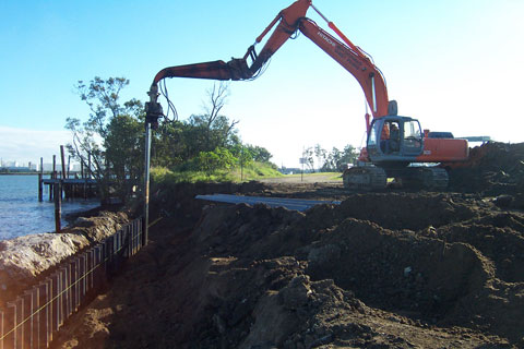 Sheet Pile Wall Construction