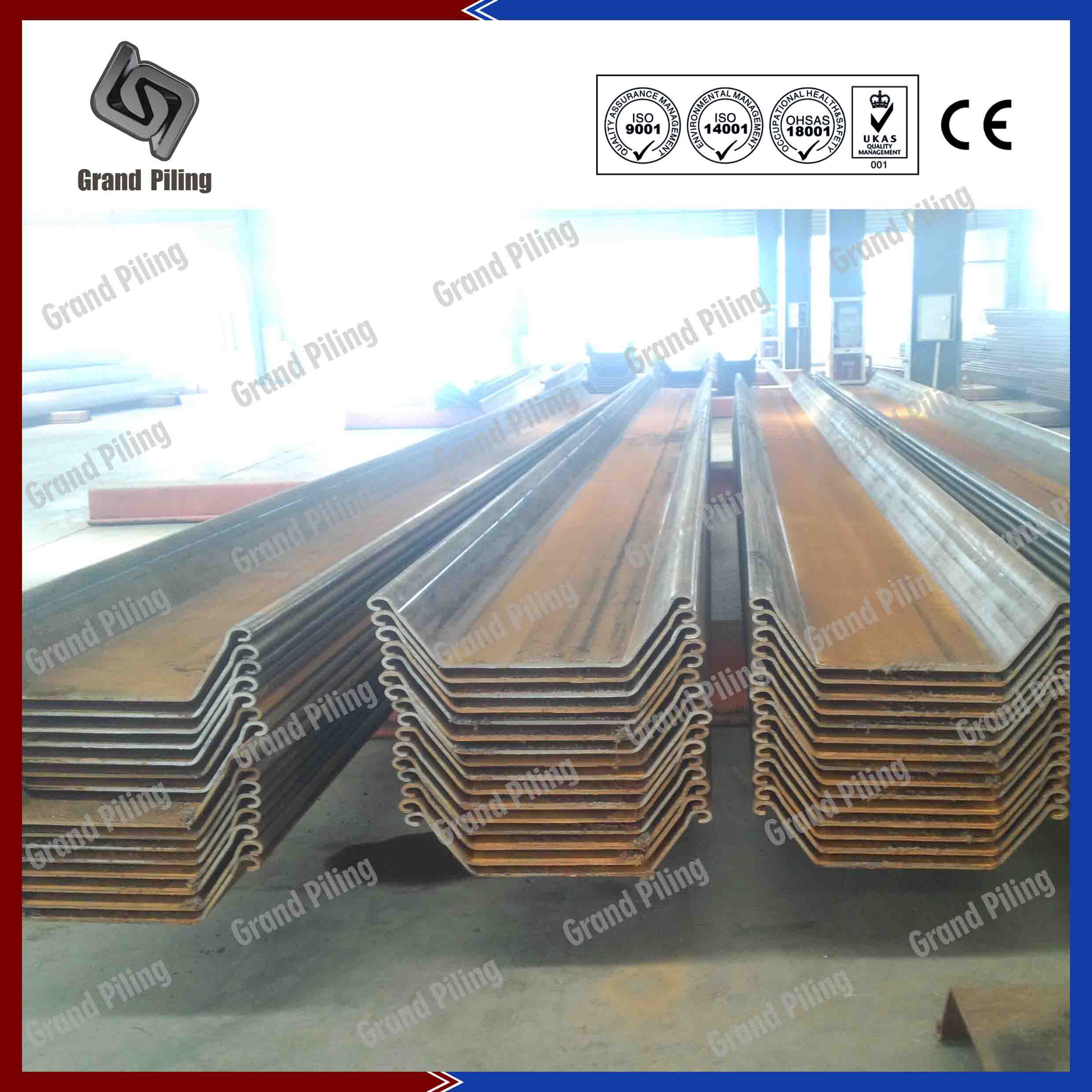 U type sheet piles